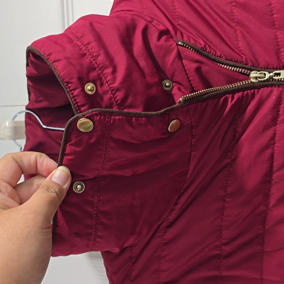 Small Maroon Active USA Puffer Coat - Picture 3 of 11